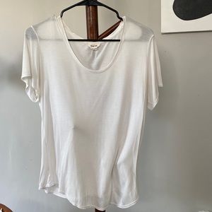 Helmut lang white flowy T-shirt short sleeve tee